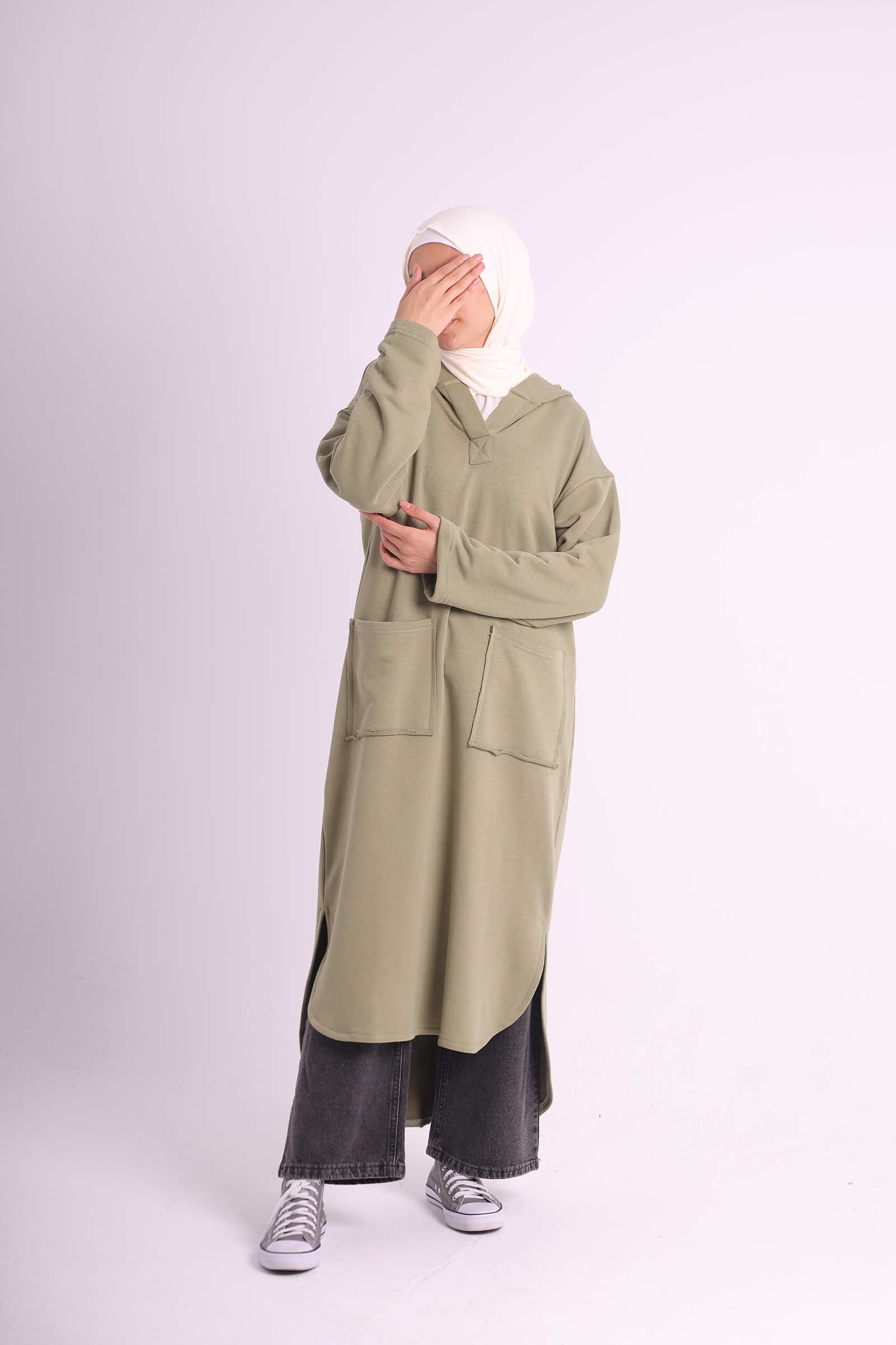 Winter Hoodie Dress Teen Hijabi Winter Hoodie Dress Teen Hijabi