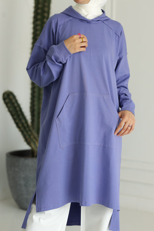 Miss Chic T-shirt Tunic - Purple