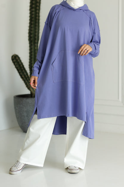 Miss Chic T-shirt Tunic - Purple
