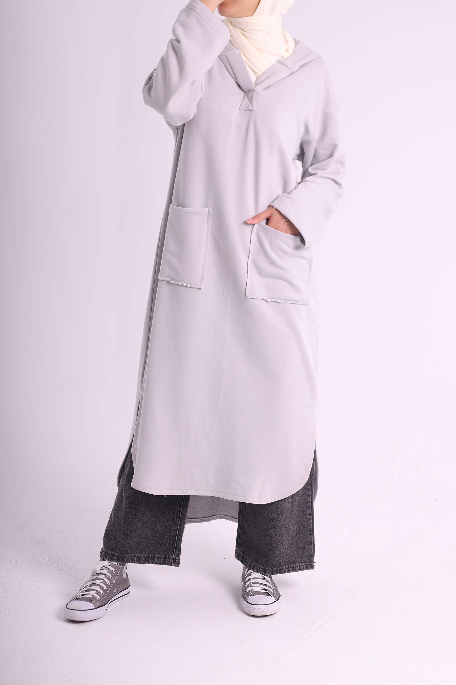 Winter Hoodie Dress Teen Hijabi Winter Hoodie Dress Teen Hijabi