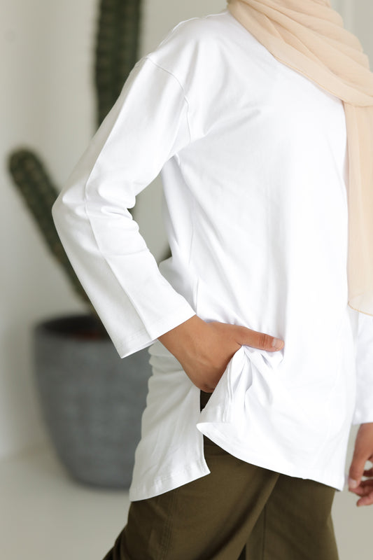 Miss Chic Oversize Basic - White