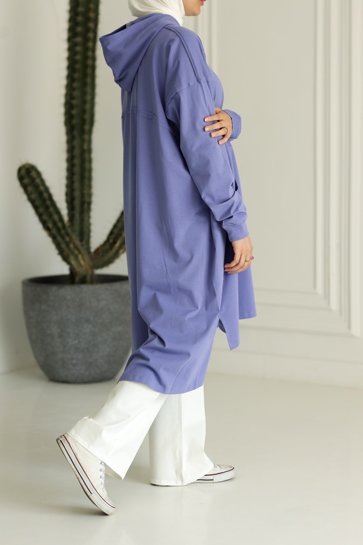 Miss Chic T-shirt Tunic - Purple