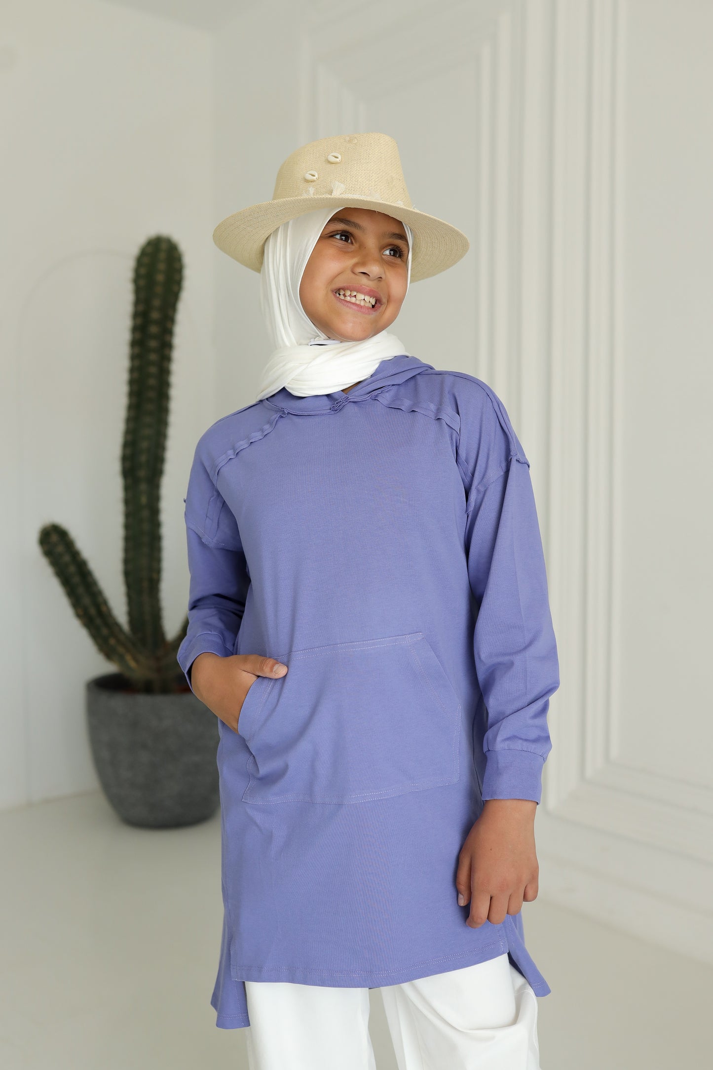 Little Miss T-shirt Tunic - Purple